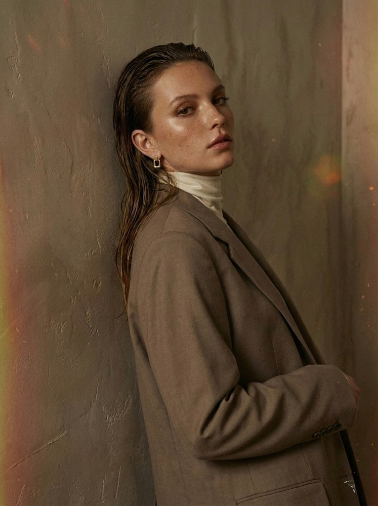 Gold Geometric Drop Earrings