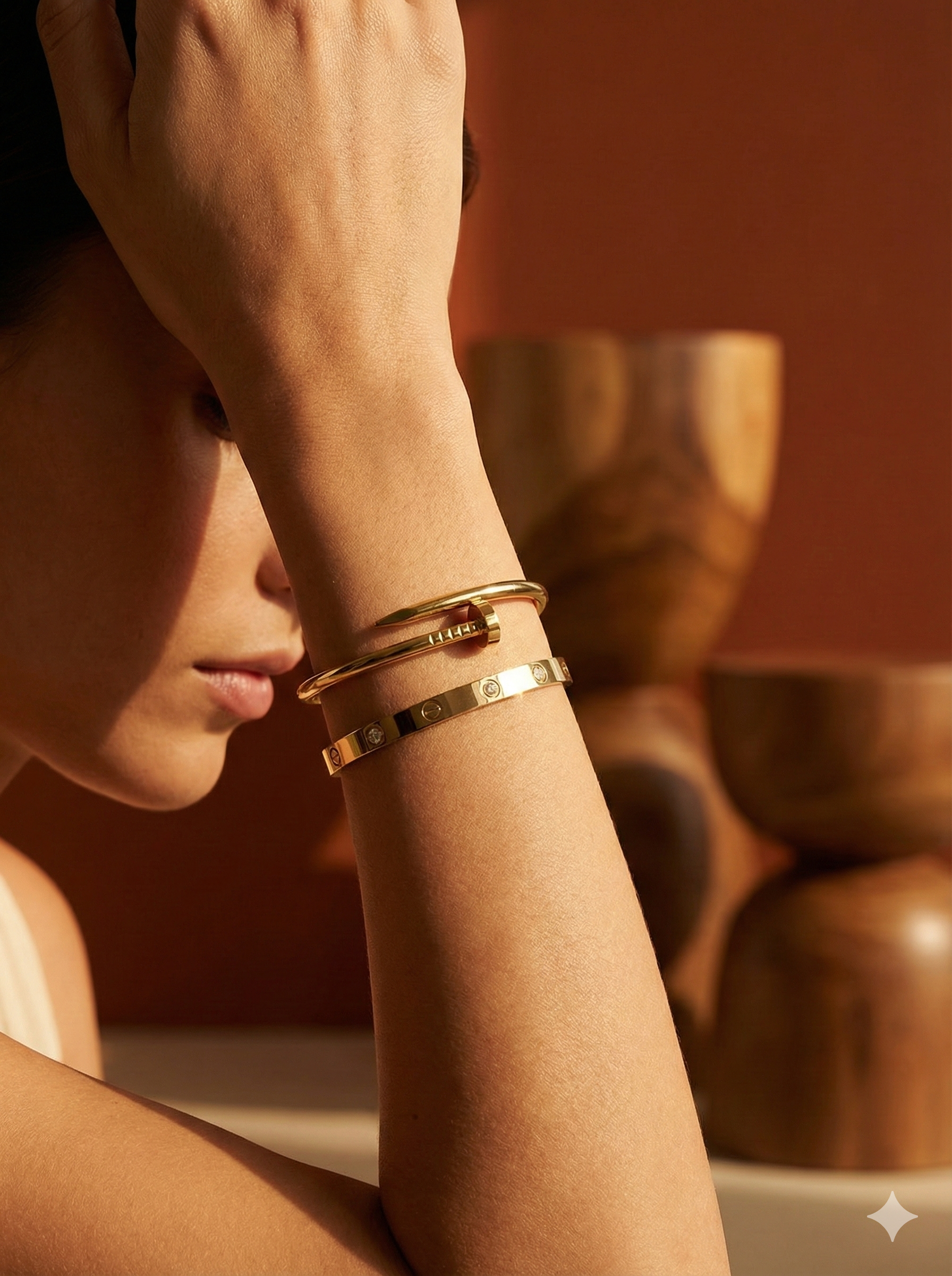 Luxe Nail & Stud Bangle Combo